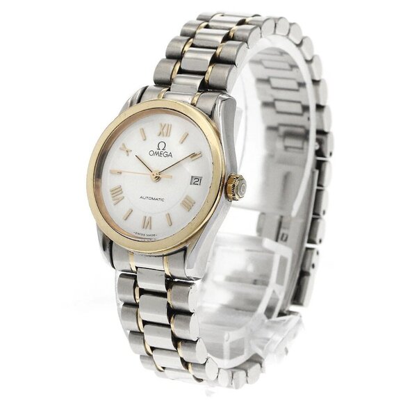 OMEGA Classic 3371.20 YG2 tone date white Dial Automatic Ladies Watch_872032 main image 5